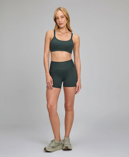 Bermuda Elastico Personalizado Verde Escuro Alto Giro