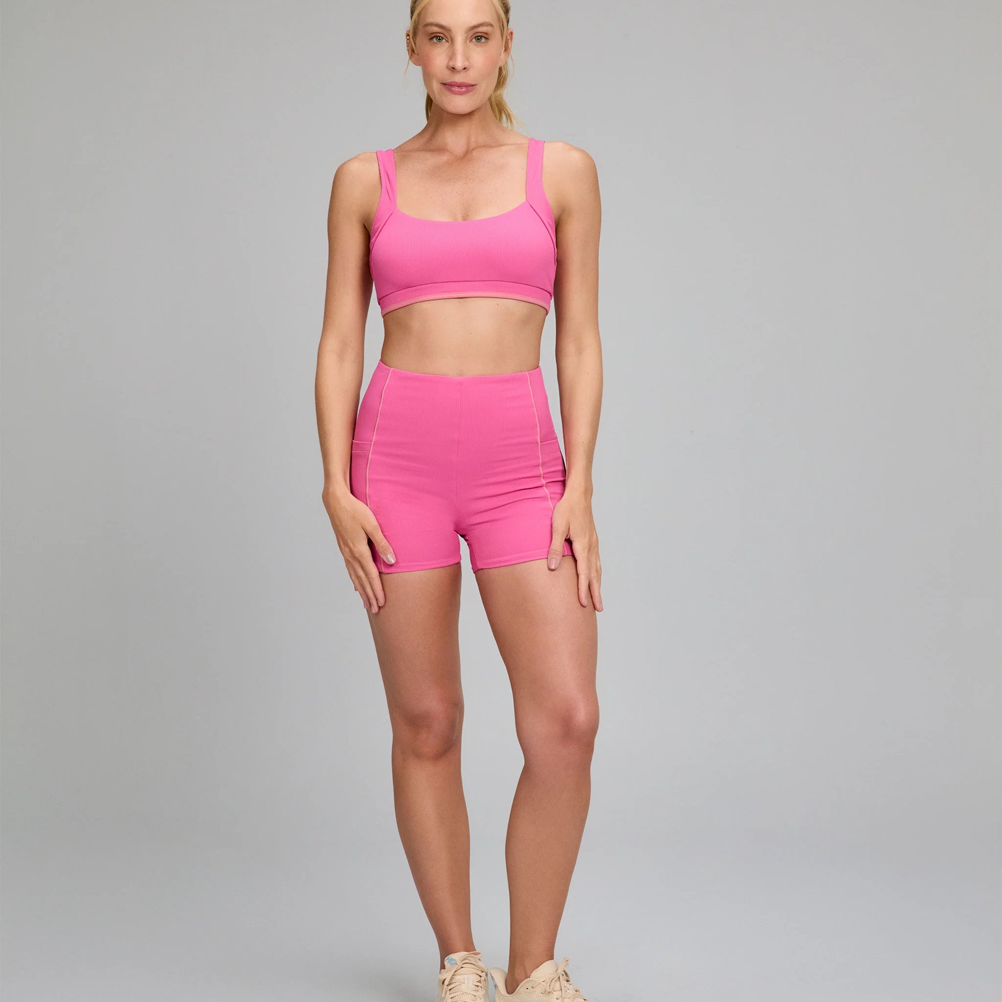 Bermuda Canelada TN AG Rosa Doce Alto Giro
