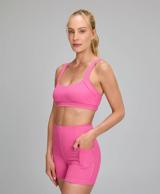 Bermuda Canelada TN AG Rosa Doce Alto Giro