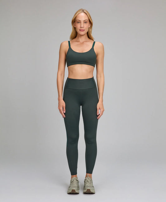 Legging Elástico Personalizado Verde Escuro Alto Giro