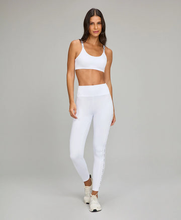 Legging Elástico Personalizado Branco Alto Giro