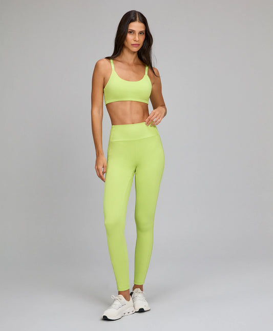 Legging Elástico Personalizado Verde Primavera Alto Giro