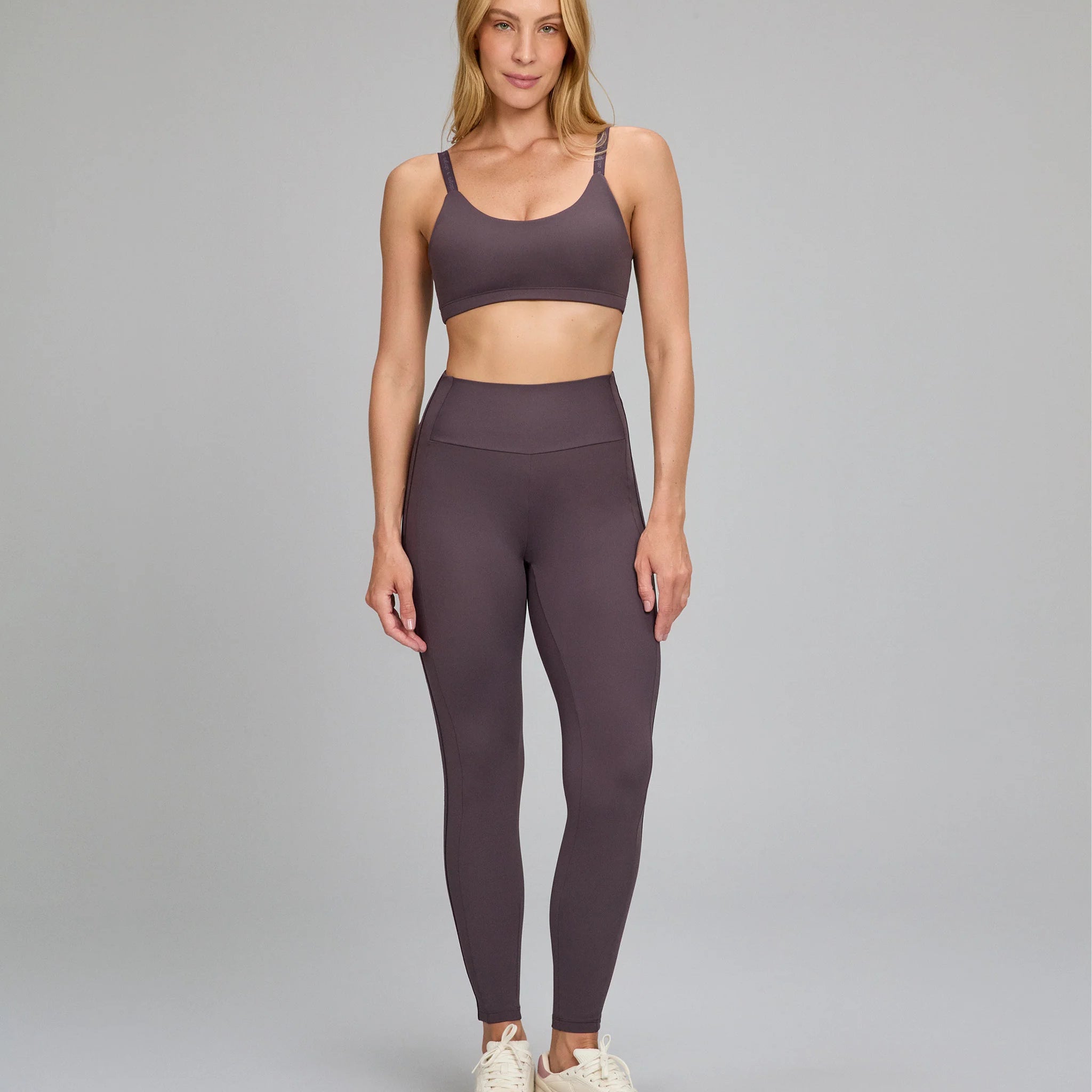 Legging Elástico Personalizado Marrom Nobre Alto Giro