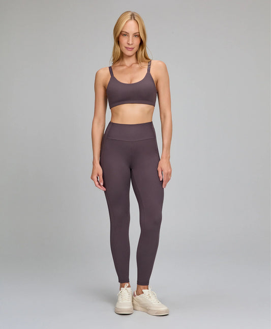 Legging Elástico Personalizado Marrom Nobre Alto Giro