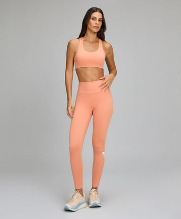 Legging Essentials Laranja Pessego Alto Giro