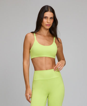 Top Elástico Personalizado Verde Primavera Alto Giro