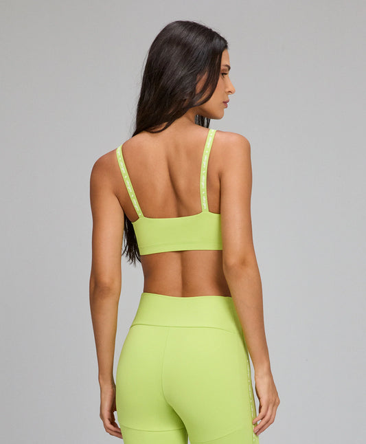 Top Elástico Personalizado Verde Primavera Alto Giro