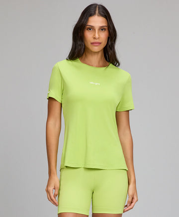 T-shirt Básica Refletivos Verde Primavera Alto Giro