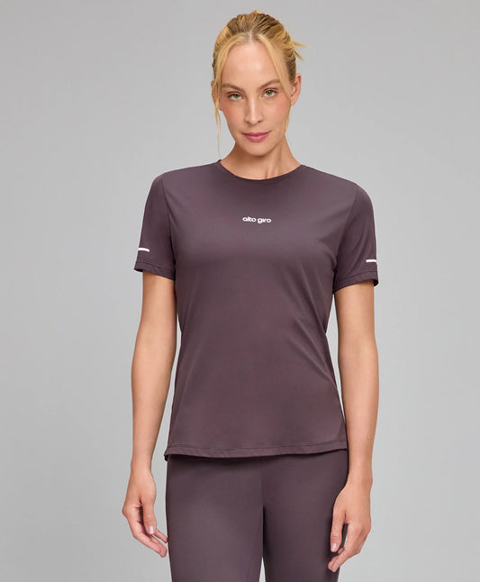 T-shirt Básica Refletivos Marrom Nobre Alto Giro