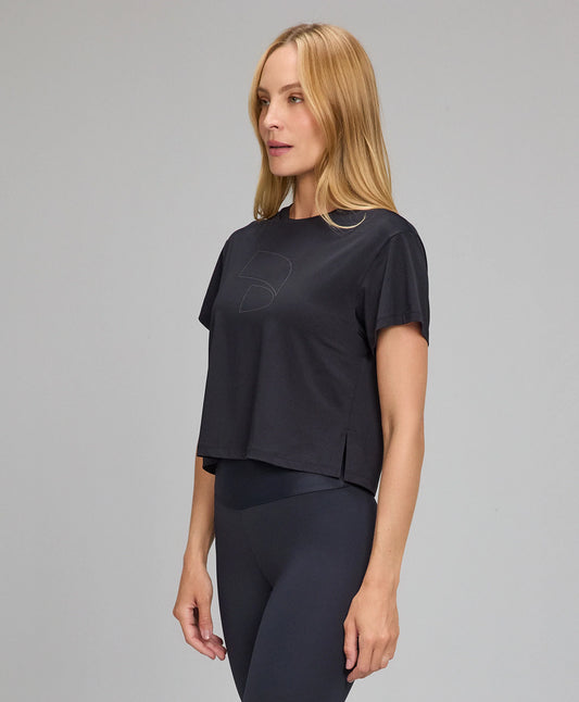 T-shirt Símbolo Aerodry Preto Alto Giro