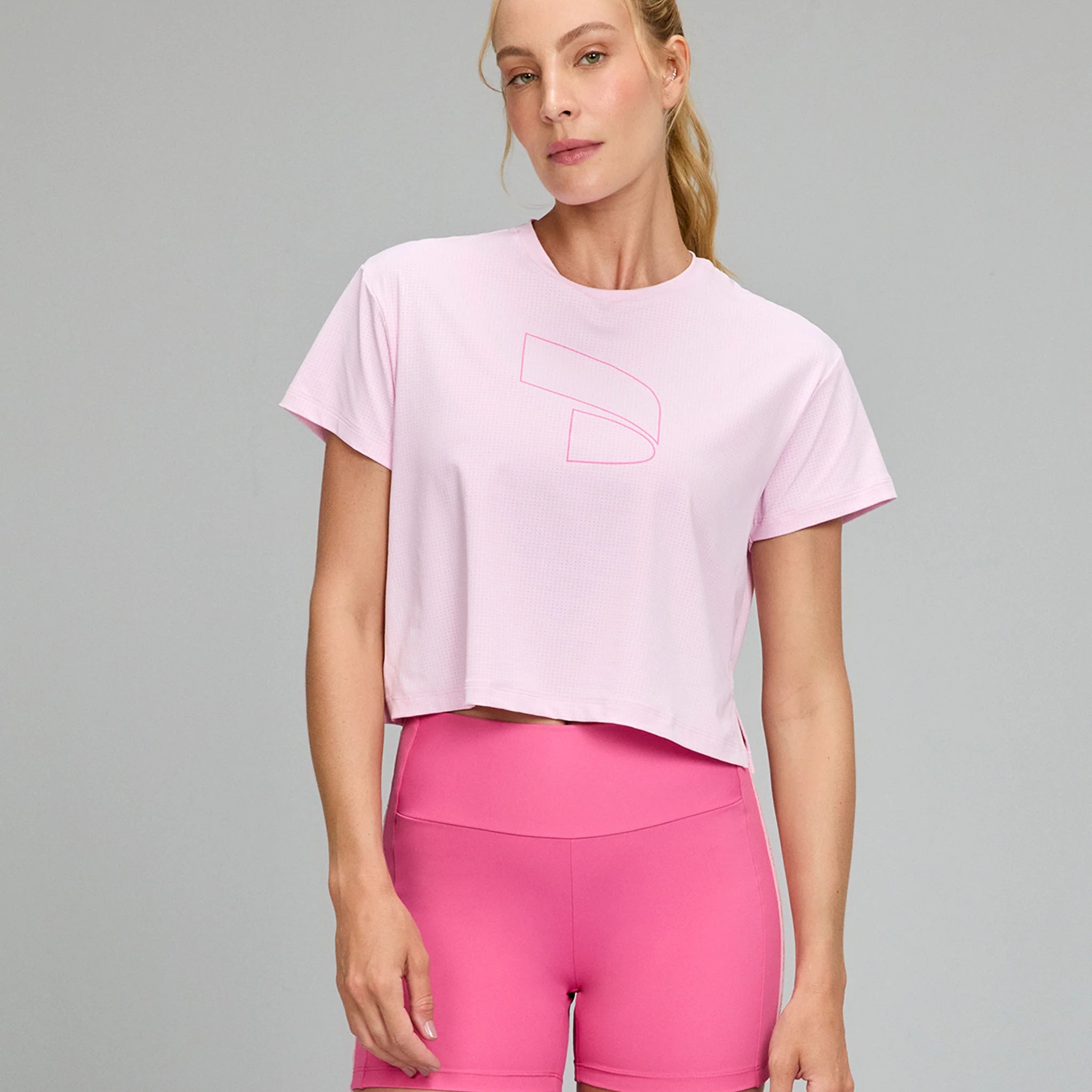 T-shirt Símbolo Aerodry Rosa Light Alto Giro