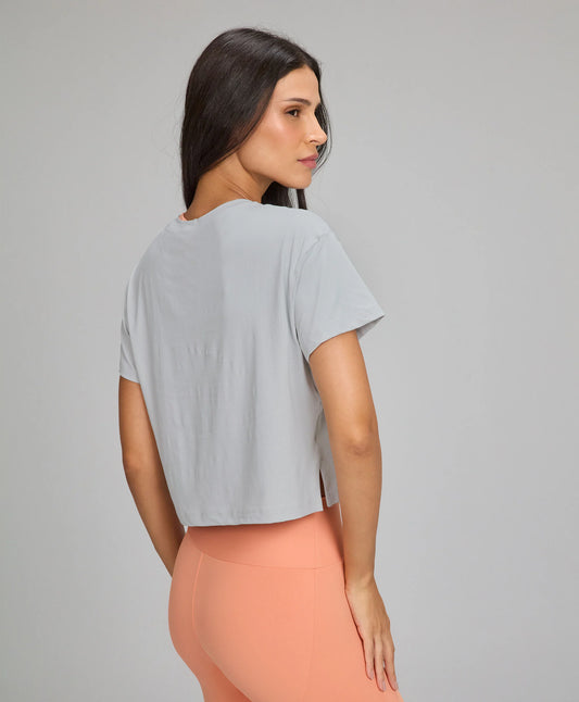 T-shirt Símbolo Aerodry Cinza Nevoa Alto Giro