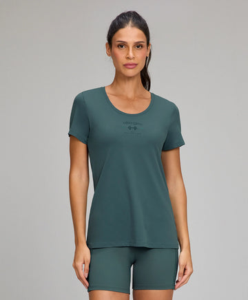 T-shirt Inspiracional Cinza Metropole Alto Giro