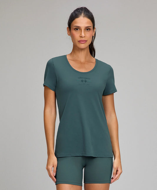 T-shirt Inspiracional Cinza Metropole Alto Giro