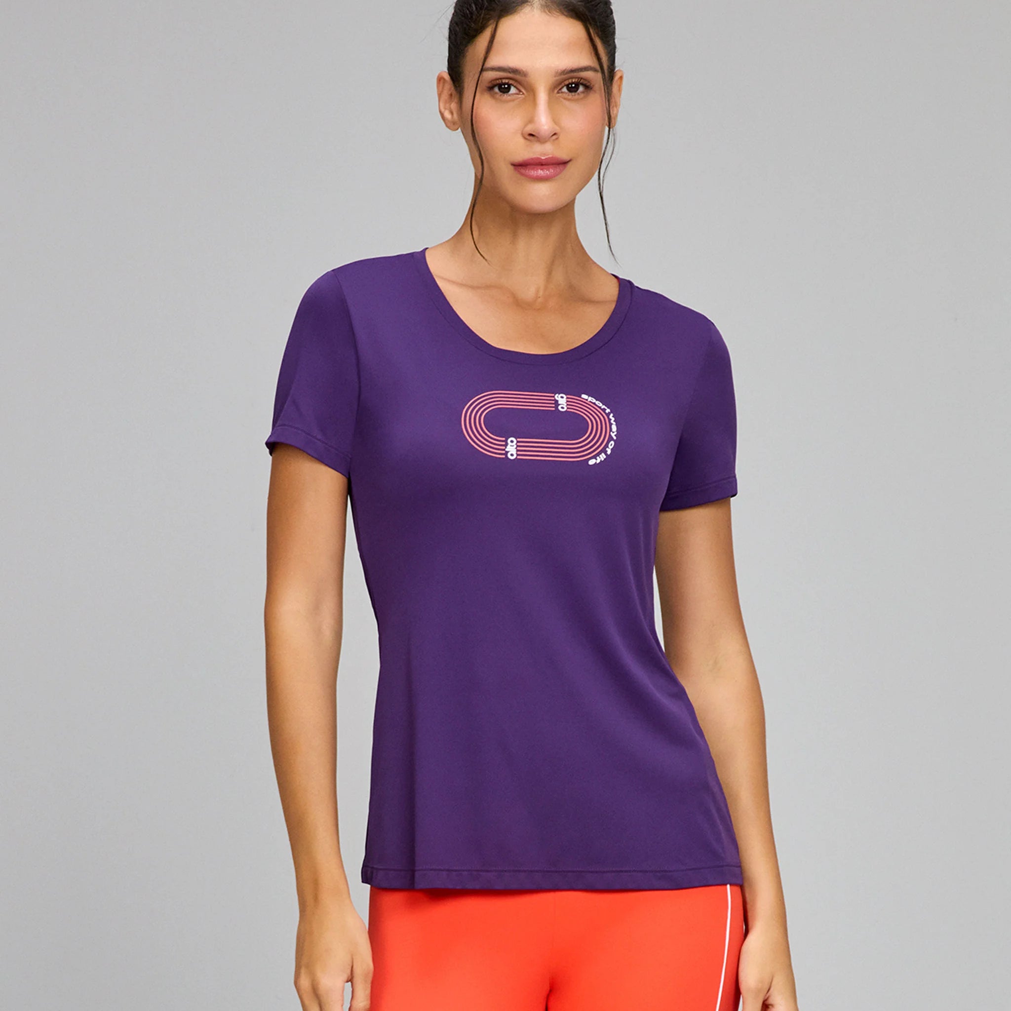 T-shirt Inspiracional Roxo Royale Alto Giro