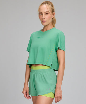 T-shirt Cropped TN AG Verde Brisa Alto Giro
