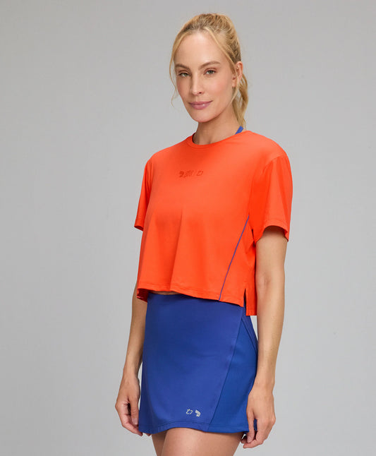 T-shirt Cropped TN AG Vermelho Vibrante Alto Giro