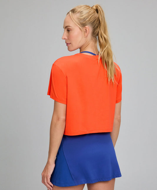 T-shirt Cropped TN AG Vermelho Vibrante Alto Giro