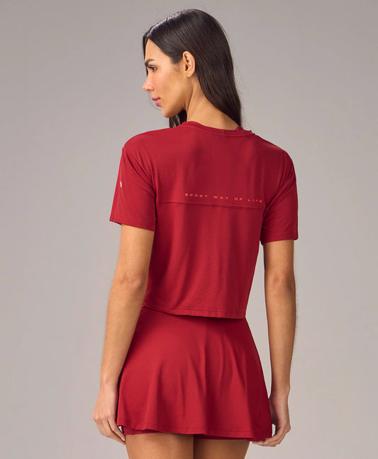 T-shirt Recorte Vazado e Estampa Alto Giro