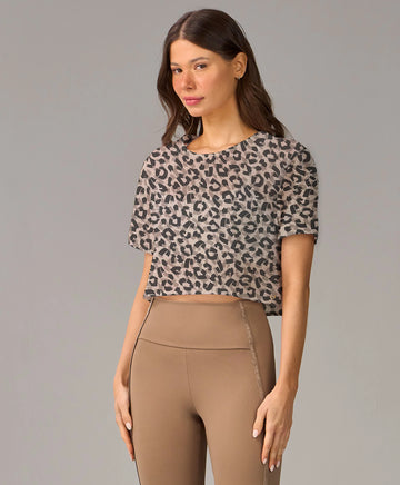 T-shirt Cropped Tule Onça Alto Giro