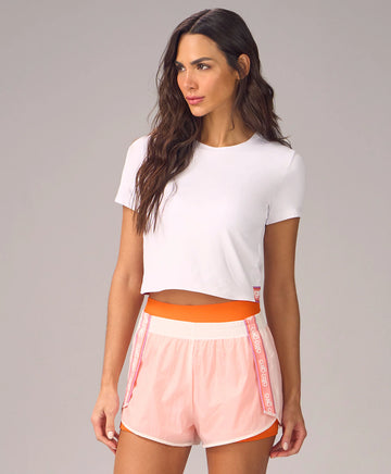 T-shirt Cropped Elástico Barra Alto Giro