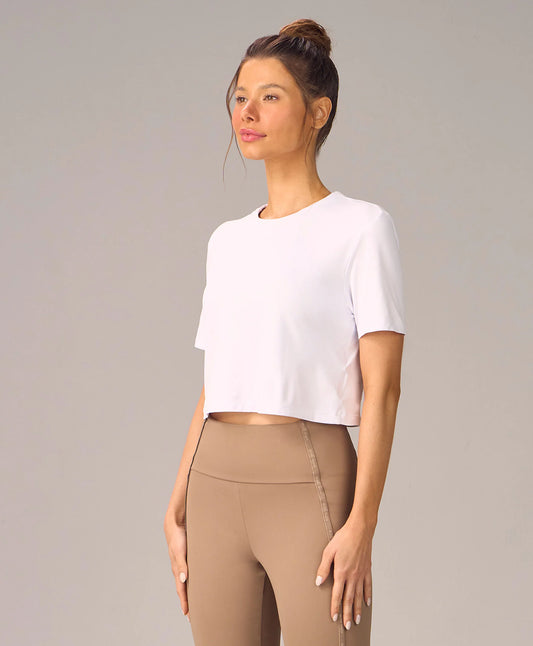 T-shirt Com Abertura e Estampa Branco Alto Giro