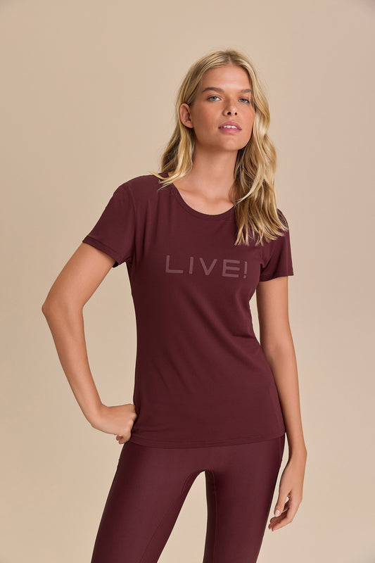 Camiseta LIVE! Comfort Bordo