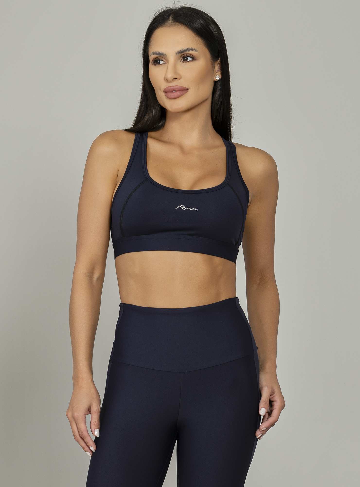 Top Alta Sustentação Nadador Essential Preto Run More