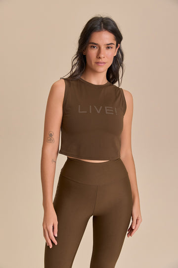 Regata Cropped LIVE! Comfort Marrom