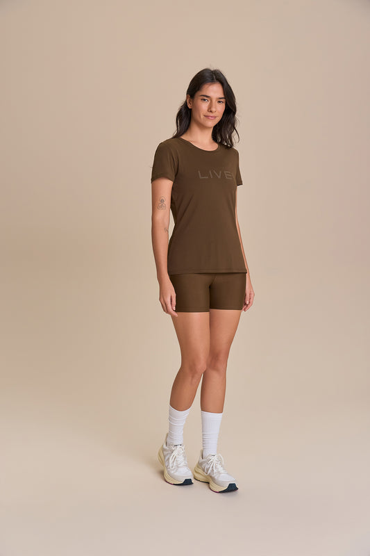 Camiseta LIVE! Comfort Marrom