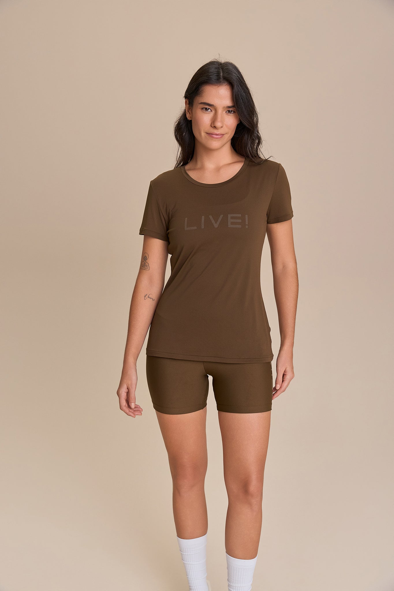Camiseta LIVE! Comfort Marrom