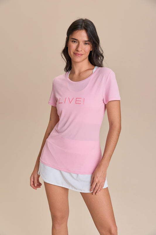 Camiseta LIVE! Comfort Rosa