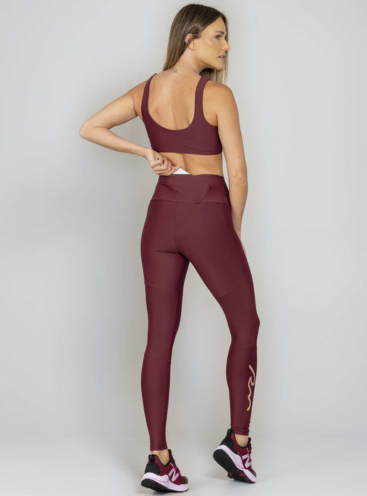 Conjunto Top e Legging Blocking Bordo Run More