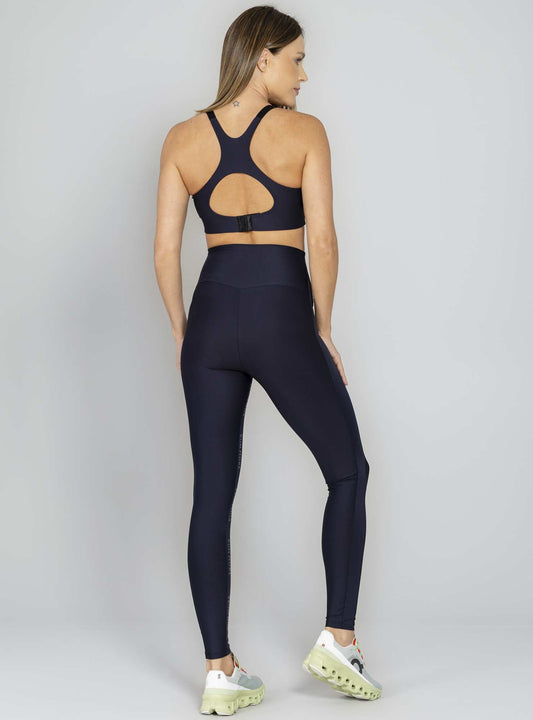 Conjunto Top e Legging Barriga Zero Preto Run More