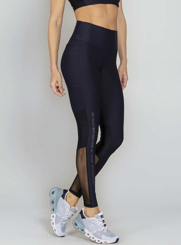 Legging Com Bolso Preto Run More