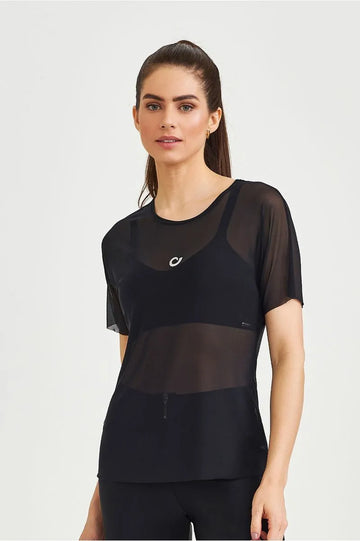 Blusa De Tule Clássica Preto Caju Brasil