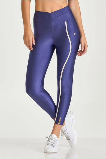 Legging Afina Cintura Atlanta Assimétrica Roxo Netuno Caju Brasil