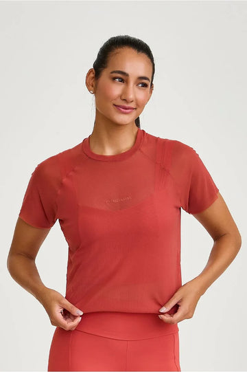 Blusa de Tule Marrom Páprica Caju Brasil