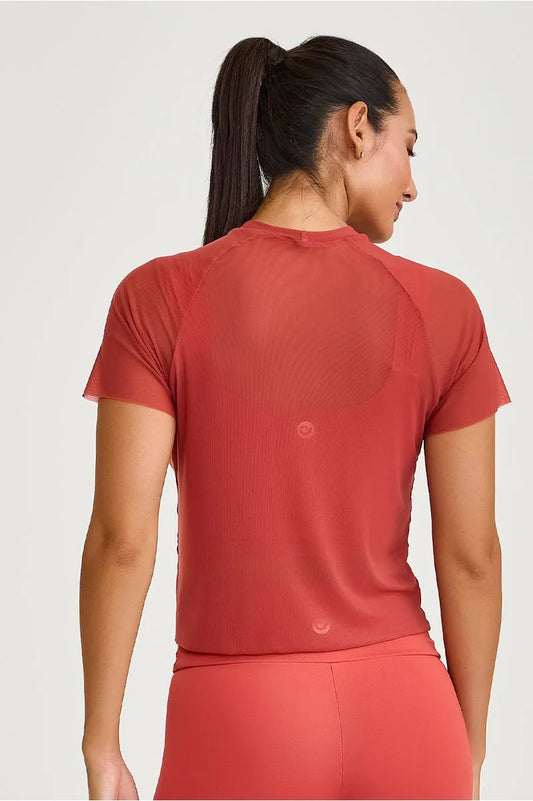 Blusa de Tule Marrom Páprica Caju Brasil