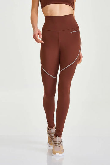 Legging NY Com Bolso Nas Costas Marrom Caju Brasil