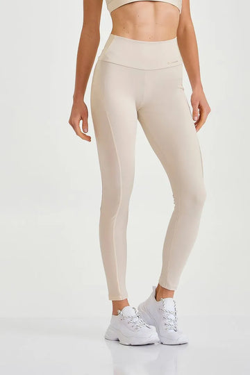 Legging Pro Com Brilho Off White Caju Brasil