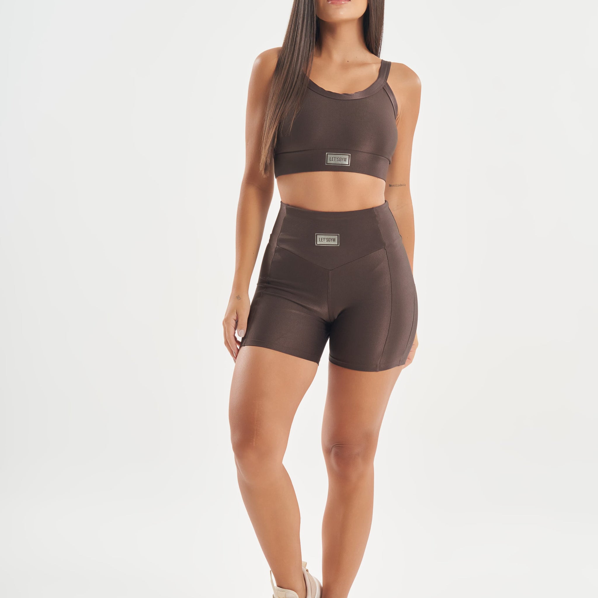 Shorts Bright Coffee Lets Gym