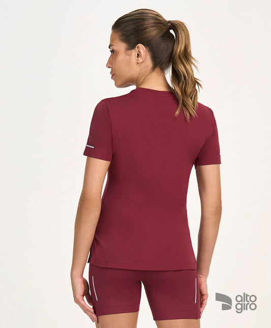 T-Shirt Basica Refletivos Vermelho Tinto Alto Giro