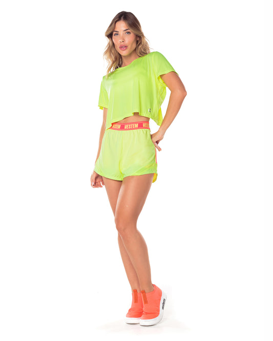 Shorts Running Hera Amarelo Neon Vestem