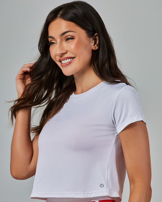 Blusa Manga Curta Dry Fit Move Branco Vestem