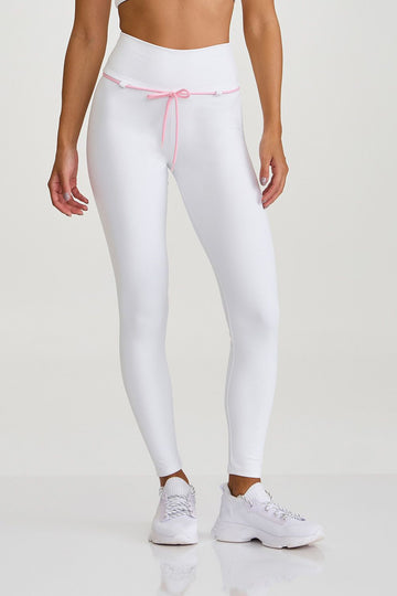 Legging Com Cadarço Branco Caju Brasil