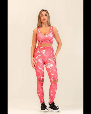 Conjunto Top e Legging Vermelho Labellamafia