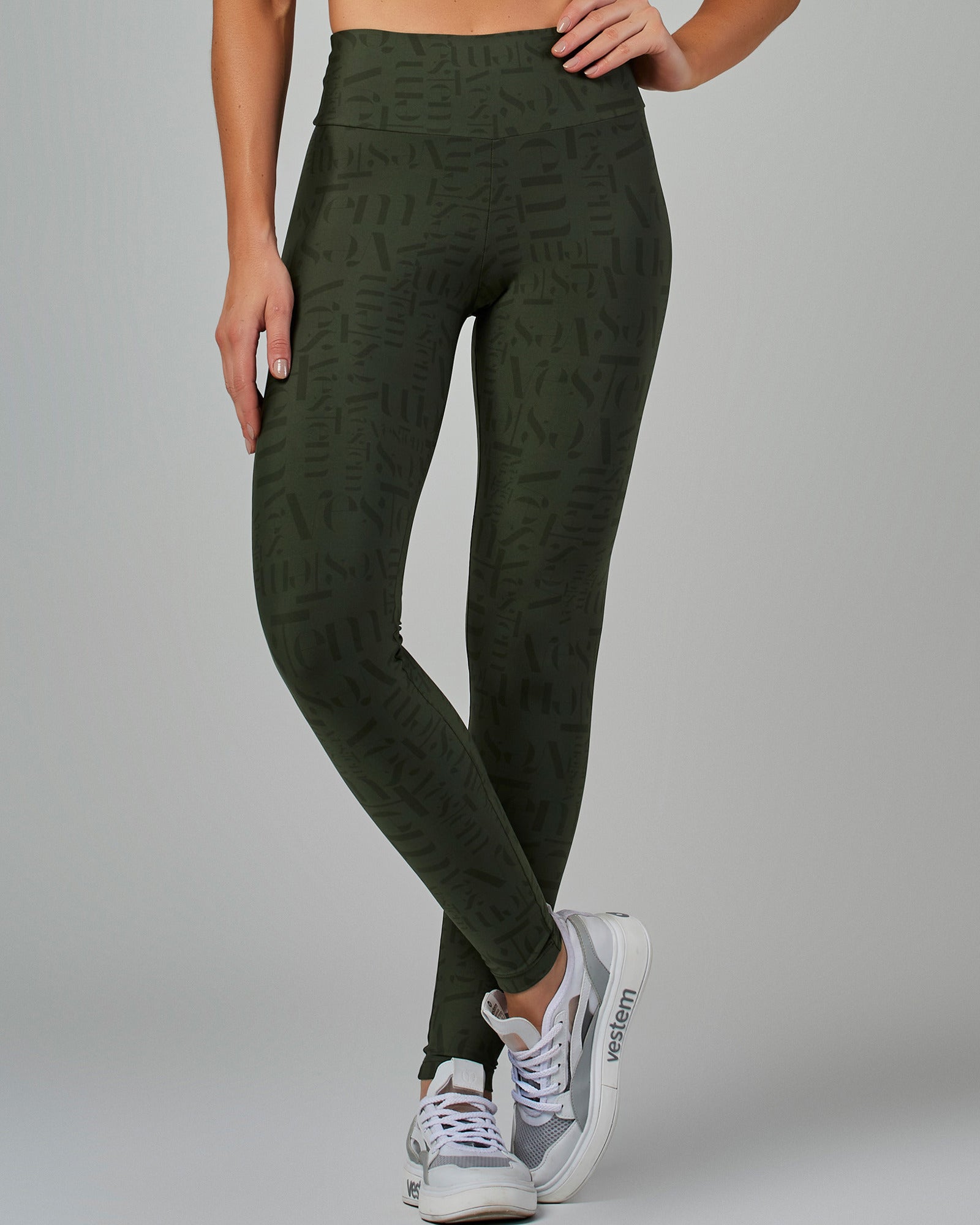 Legging Fusô Myst Verde Croco Vestem