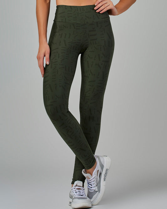 Legging Fusô Myst Verde Croco Vestem