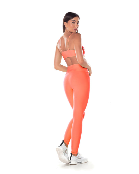 Conjunto Top e Legging Embaixadora Laranja Vestem